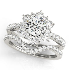 Engagement Rings Halo Round - TN50834-E