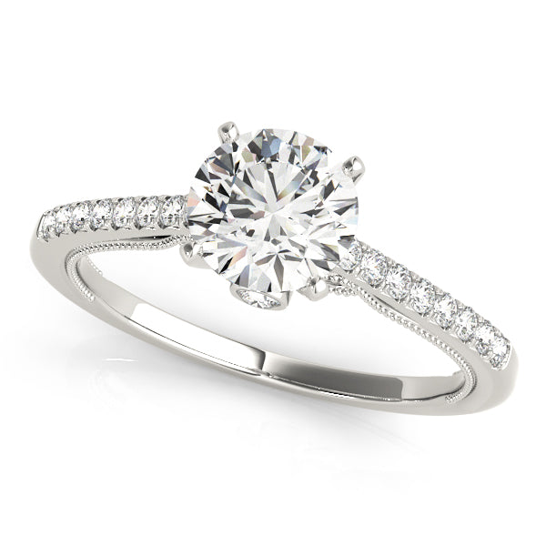 Engagement Rings Single Row Prong Set - TN50845-E-B