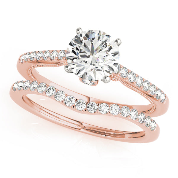 Engagement Rings Single Row Prong Set - TN50845-E-B