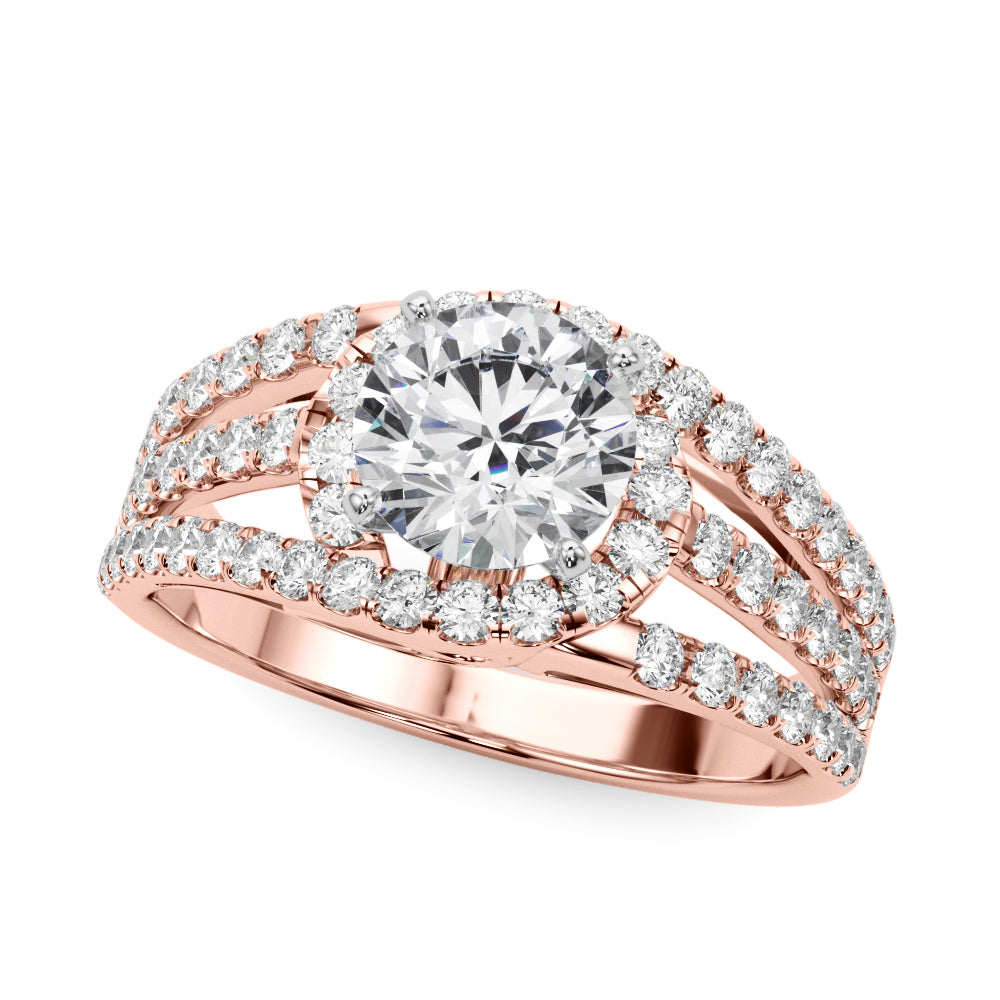 Engagement Rings Halo Round - TN50846-E