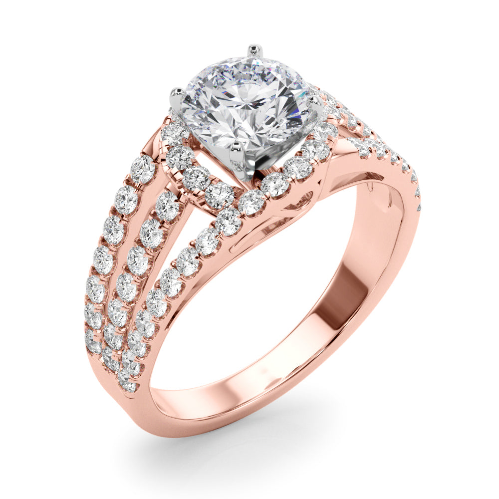 Engagement Rings Halo Round - TN50846-E