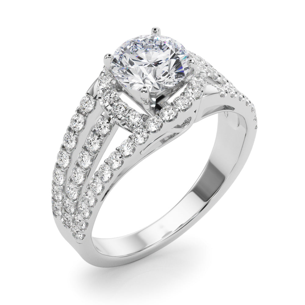 Engagement Rings Halo Round - TN50846-E