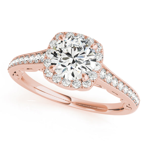 Engagement Rings Halo Round - TN50854-E