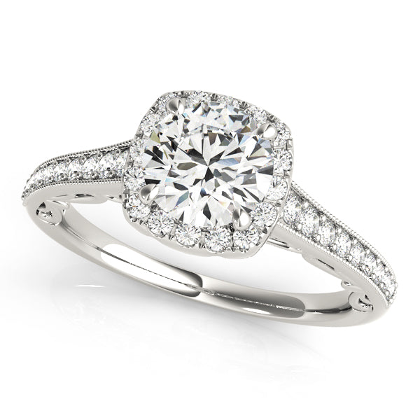 Engagement Rings Halo Round - TN50854-E