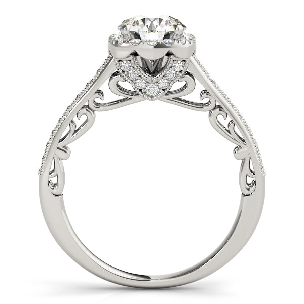 Engagement Rings Halo Round - TN50854-E