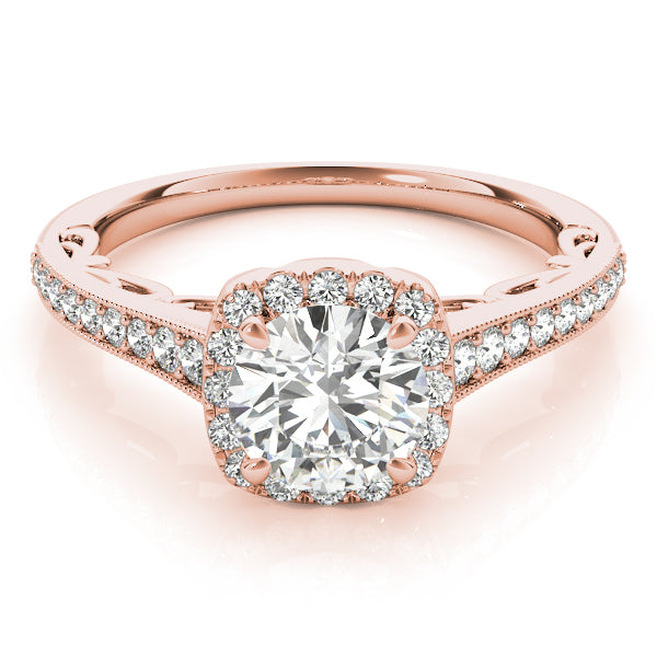 Engagement Rings Halo Round - TN50854-E