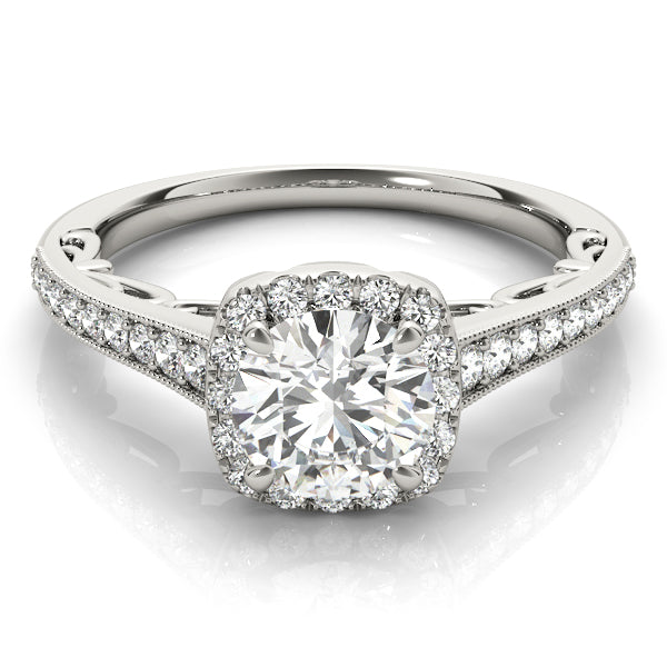 Engagement Rings Halo Round - TN50854-E