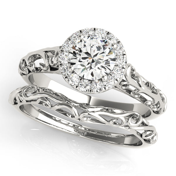 Engagement Rings Halo Round - TN50855-E