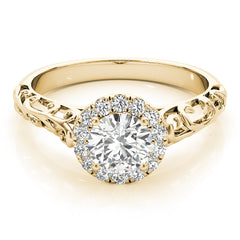 Engagement Rings Halo Round - TN50855-E