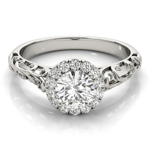 Engagement Rings Halo Round - TN50855-E