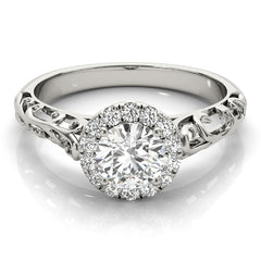 Engagement Rings Halo Round - TN50855-E