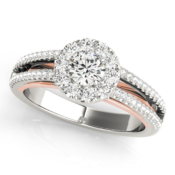 Engagement Rings Halo Round - TN50867-E