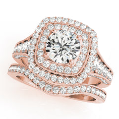 Engagement Rings Halo Round - TN50871-E