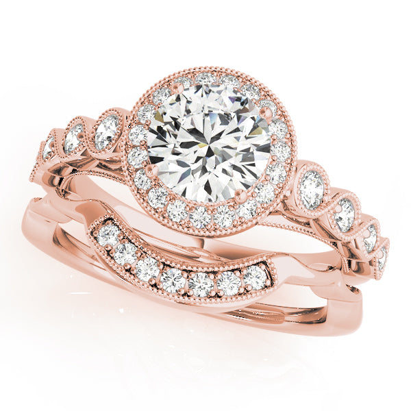 Engagement Rings Halo Round - TN50878-E