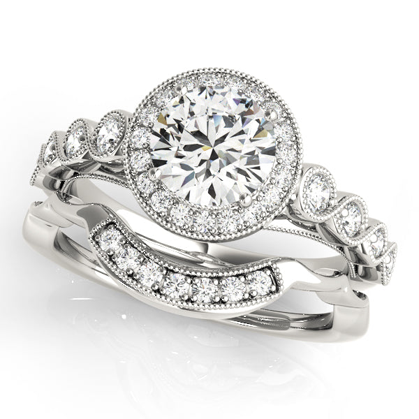 Engagement Rings Halo Round - TN50878-E