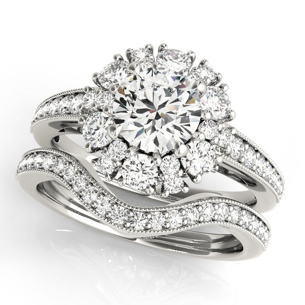 Engagement Rings Halo Round - TN50879-E