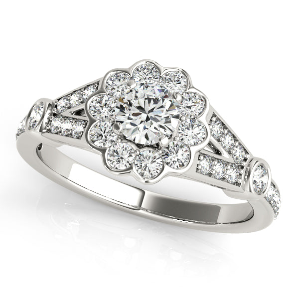 Engagement Rings Halo Round - TN50880-E