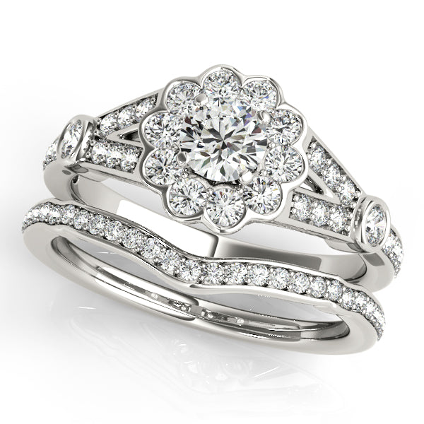 Engagement Rings Halo Round - TN50880-E