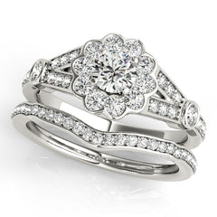 Engagement Rings Halo Round - TN50880-E