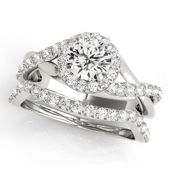 Engagement Rings Halo Round - TN50886-E