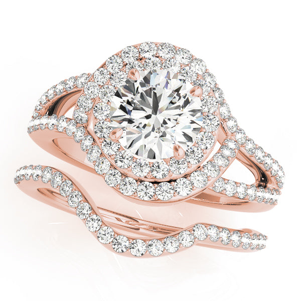 Engagement Rings Halo Round - TN50890-E