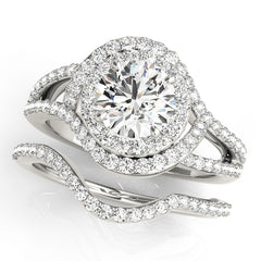 Engagement Rings Halo Round - TN50890-E