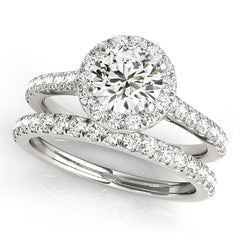 Engagement Rings Halo Round - TN50891-E