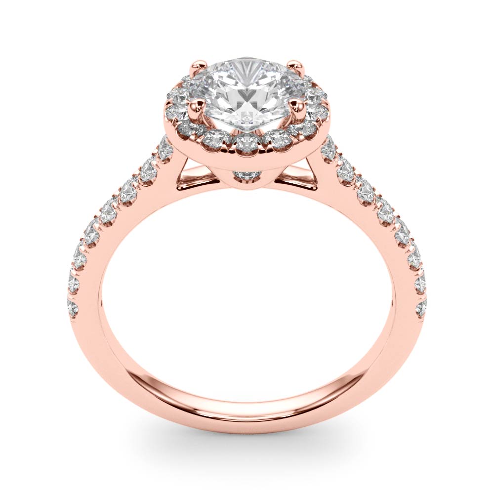 Engagement Rings Halo Round - TN50891-E