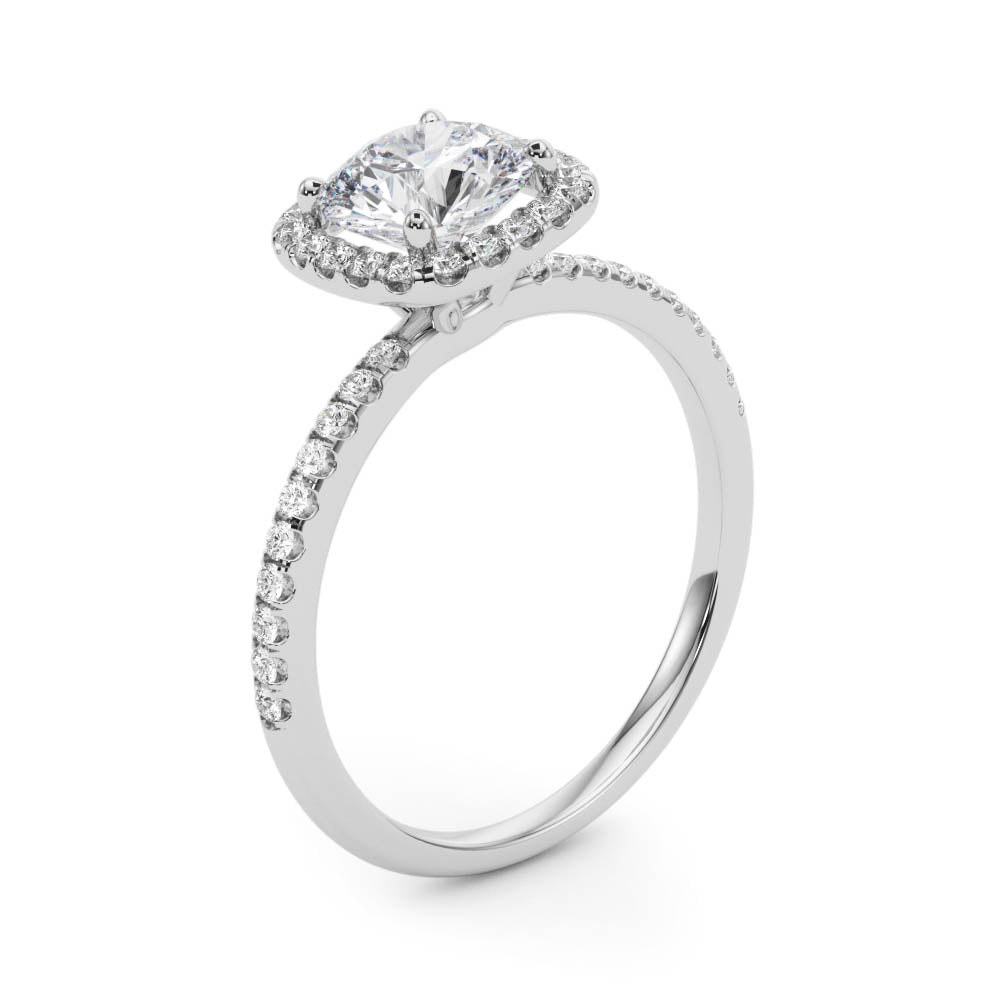 Engagement Rings Halo Round - TN50893-E