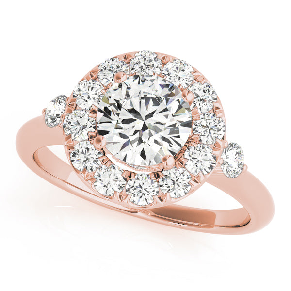 Engagement Rings Halo Round - TN50896-E