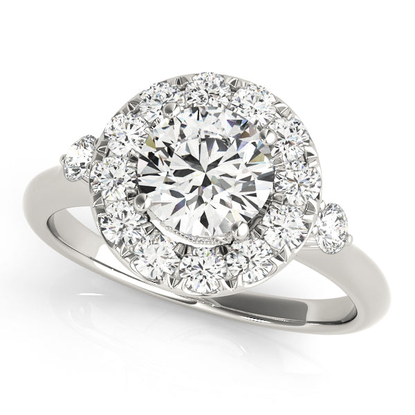 Engagement Rings Halo Round - TN50896-E