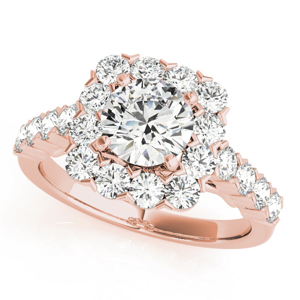 Engagement Rings Halo Round - TN50897-E