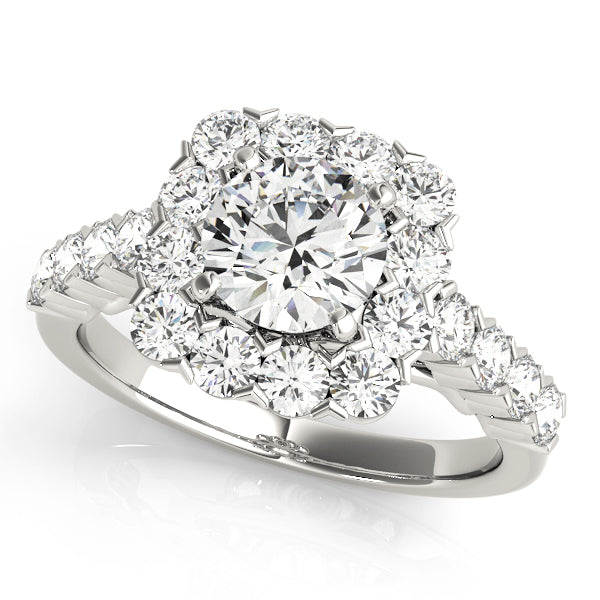 Engagement Rings Halo Round - TN50897-E