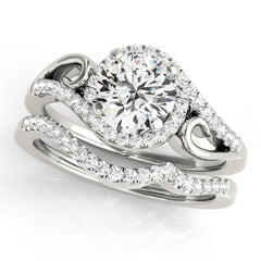 Engagement Rings Halo Round - TN50915-E