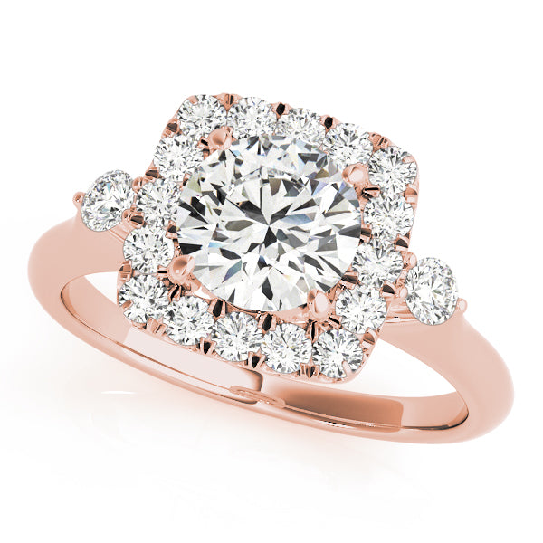 Engagement Rings Halo Round - TN50923-E