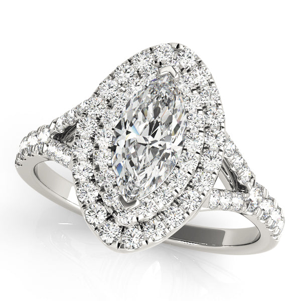 Marquise Halo Engagement Ring - TN50949-E