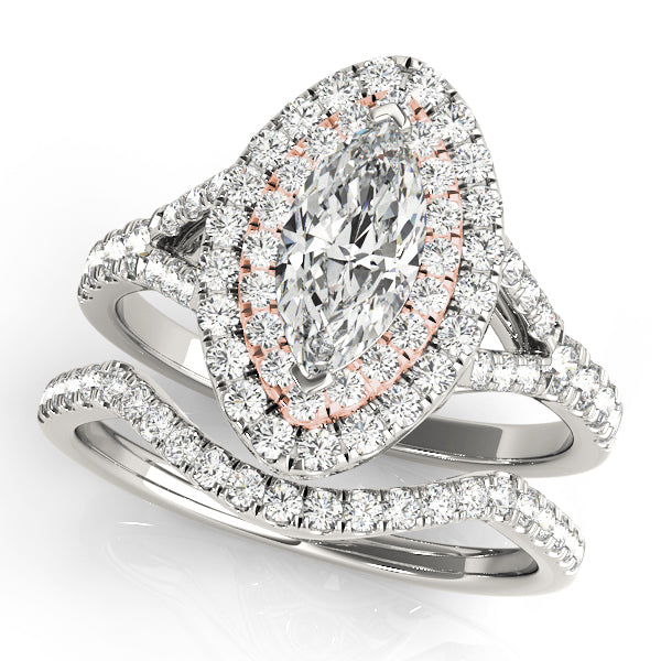 Marquise Halo Engagement Ring - TN50949-E