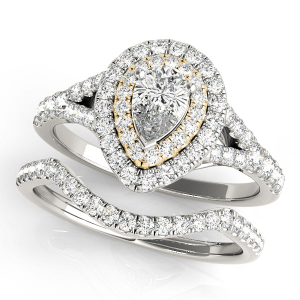 Engagement Rings Pear Halo - TN50950-E