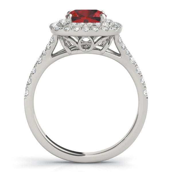 Cushion Halo Engagement Ring - TN50952-E