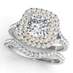 Cushion Halo Engagement Ring - TN50952-E