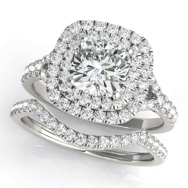 Cushion Halo Engagement Ring - TN50952-E