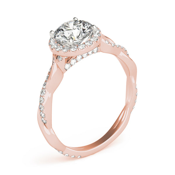 Engagement Rings Halo Round - TN50956-E