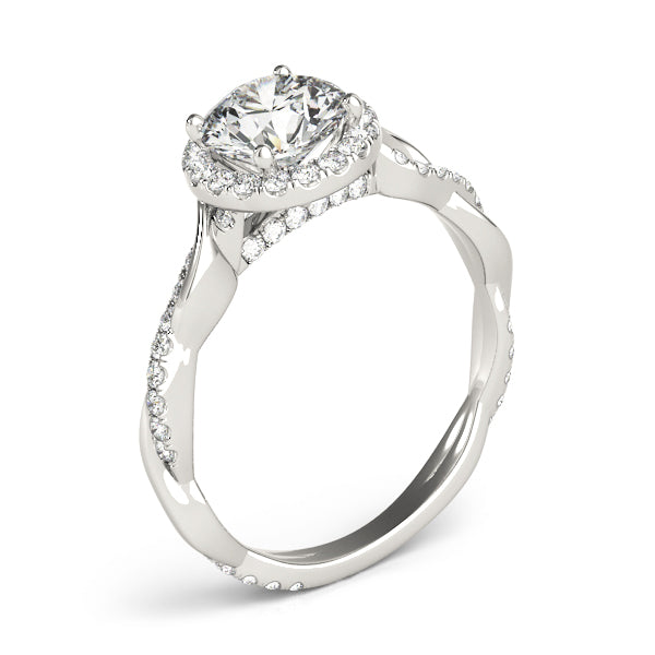 Engagement Rings Halo Round - TN50956-E