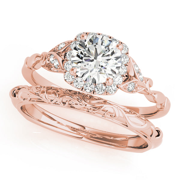 Round Halo Engagement Ring - TN50968-E