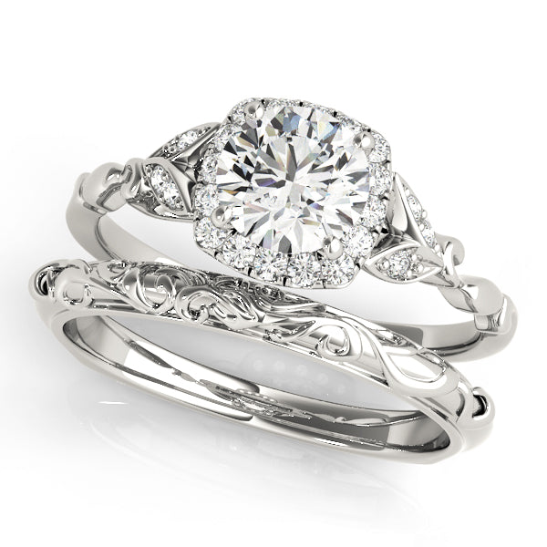 Round Halo Engagement Ring - TN50968-E