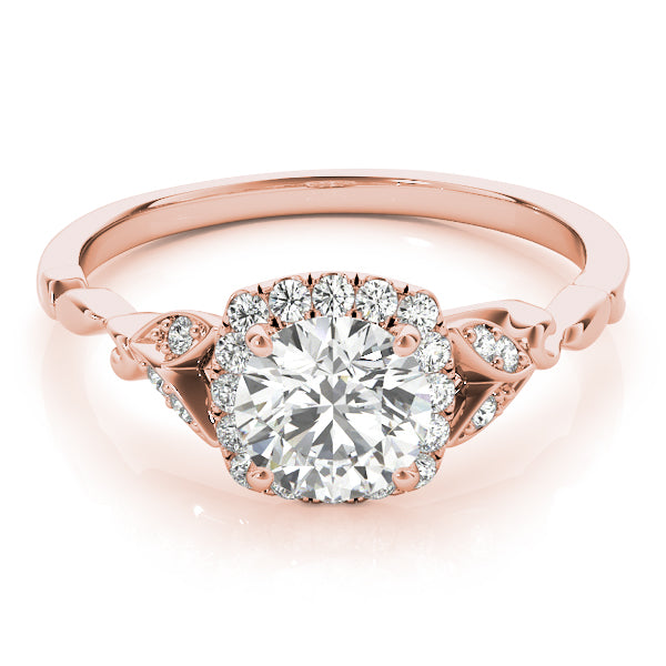 Round Halo Engagement Ring - TN50968-E