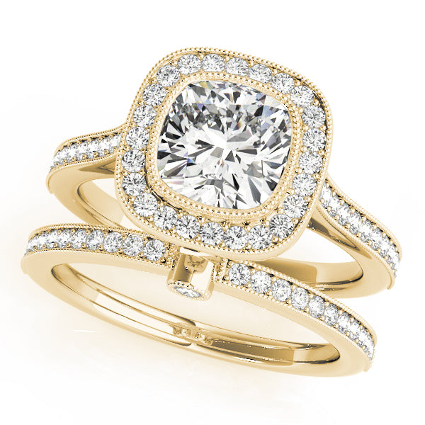 Engagement Rings Halo Cushion - TN51075-E