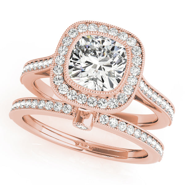 Engagement Rings Halo Cushion - TN51075-E