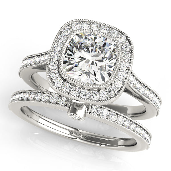 Engagement Rings Halo Cushion - TN51075-E