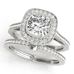 Engagement Rings Halo Cushion - TN51075-E